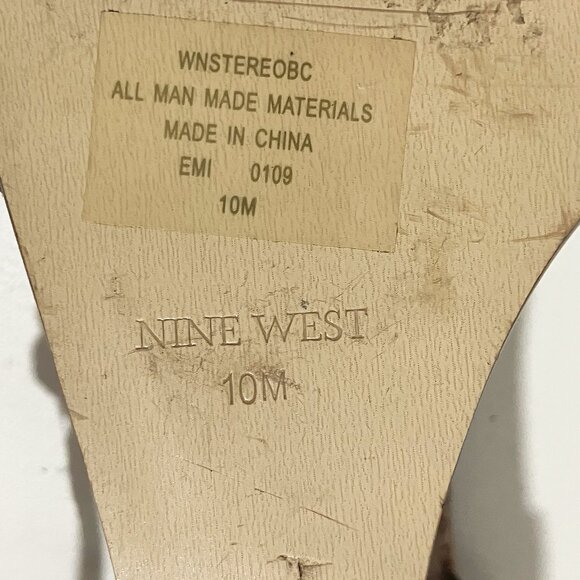 Nine West Sandals | Brown Snakeskin Print | Wedge Heels | Size 10M - Picture 10 of 10